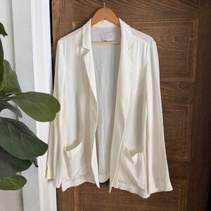 Hinge Lightweight White Blazer Size Large